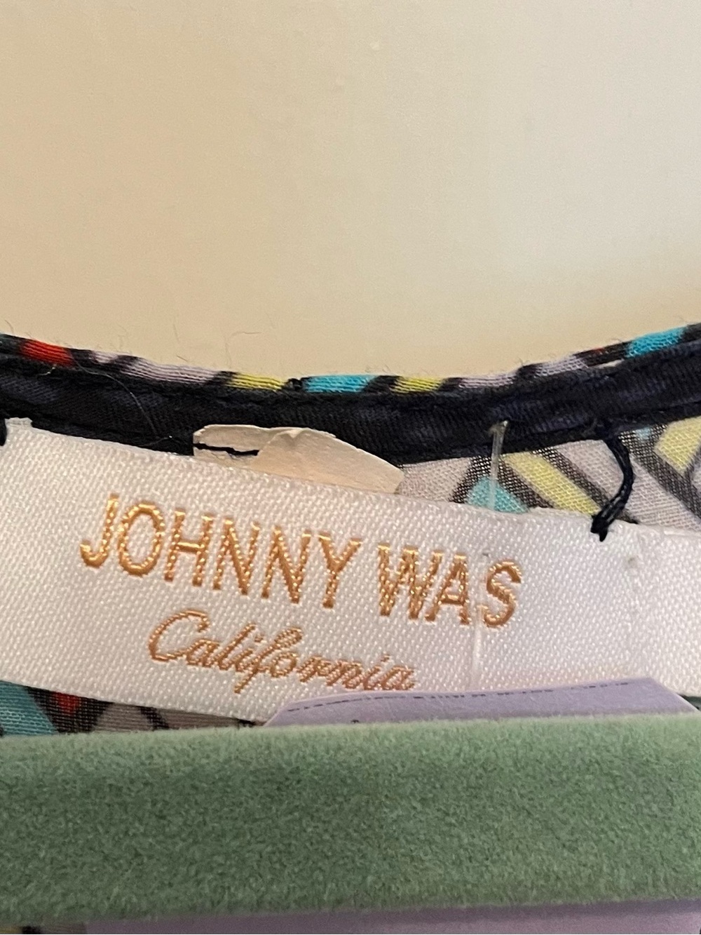 Johnny Was Multicolor Geometric Swim Coverup